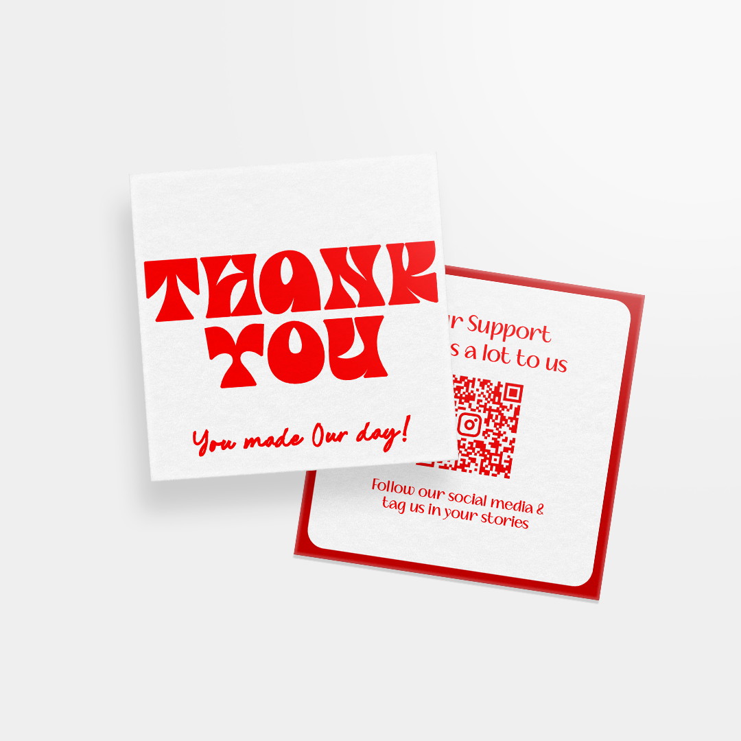 Thanks Card - 14 x 14 cm